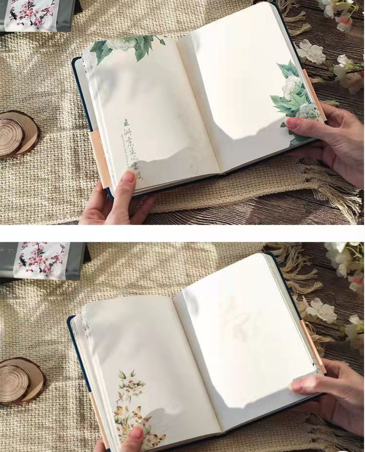 Floral Hardcover A5 Journal (Blank Floral Pages)