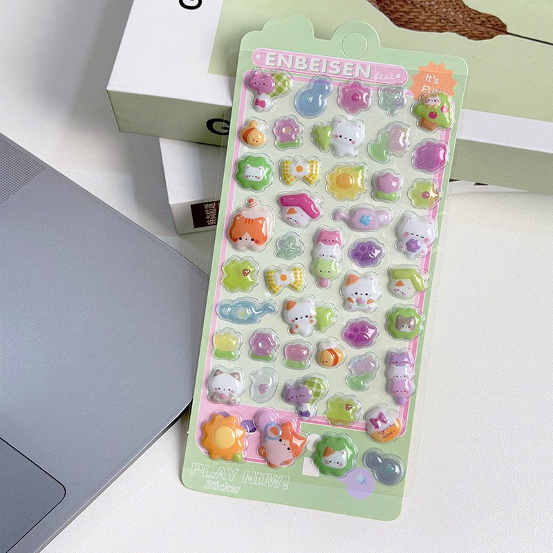3D stickers sheet