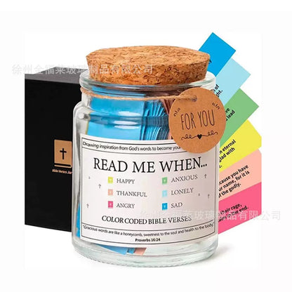 Color-coded Bible Verses Glass Jar