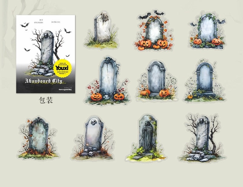 Abandoned City Landscape Stickers