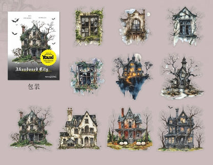 Abandoned City Landscape Stickers