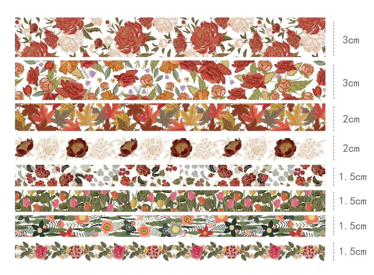 PET Transparent Washi Tape (8-pcs set)