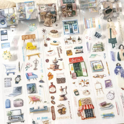 Slow Life Series PET Stickers Roll