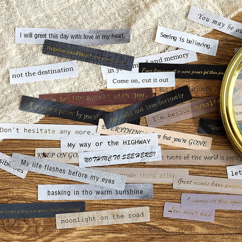 Writing Life Series Text Stickers Set (4 sheets)