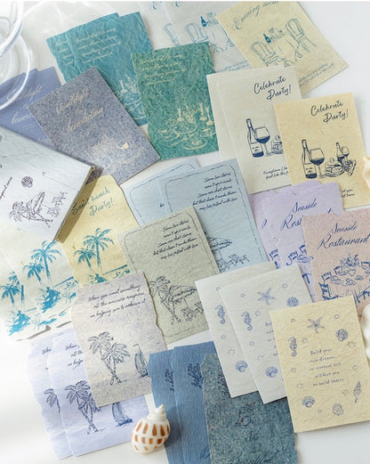 Mocard Vintage Material Paper Stickers Set