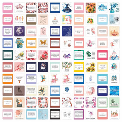 Women Inspirational Affirmation Cards (400g thick) plus wooden desk stand