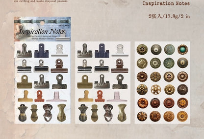 Bronze Museum Series Retro Stickers