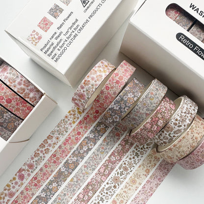 Retro Washi Tapes 8-pcs Set