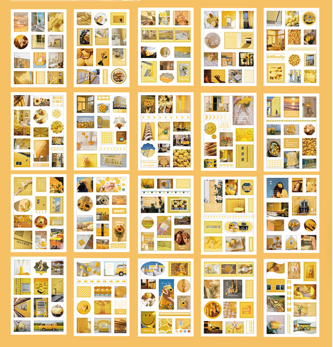 Deco Color-themed Stickers Book