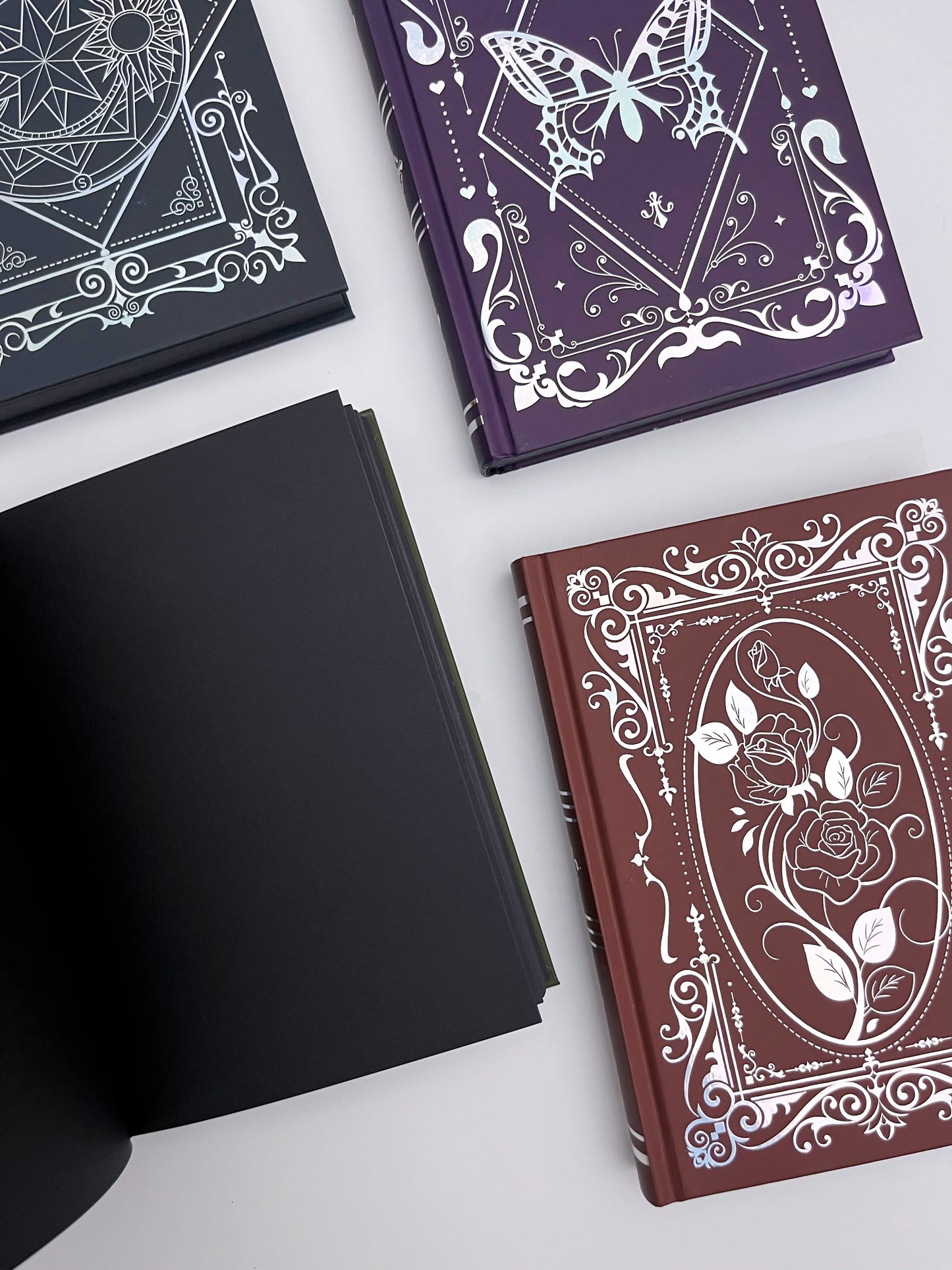 Velvet-covered Black Sheets A5 Journal (110gsm, 256 pages)