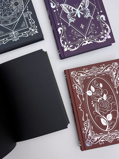 Velvet-covered Black Sheets A5 Journal (110gsm, 256 pages)