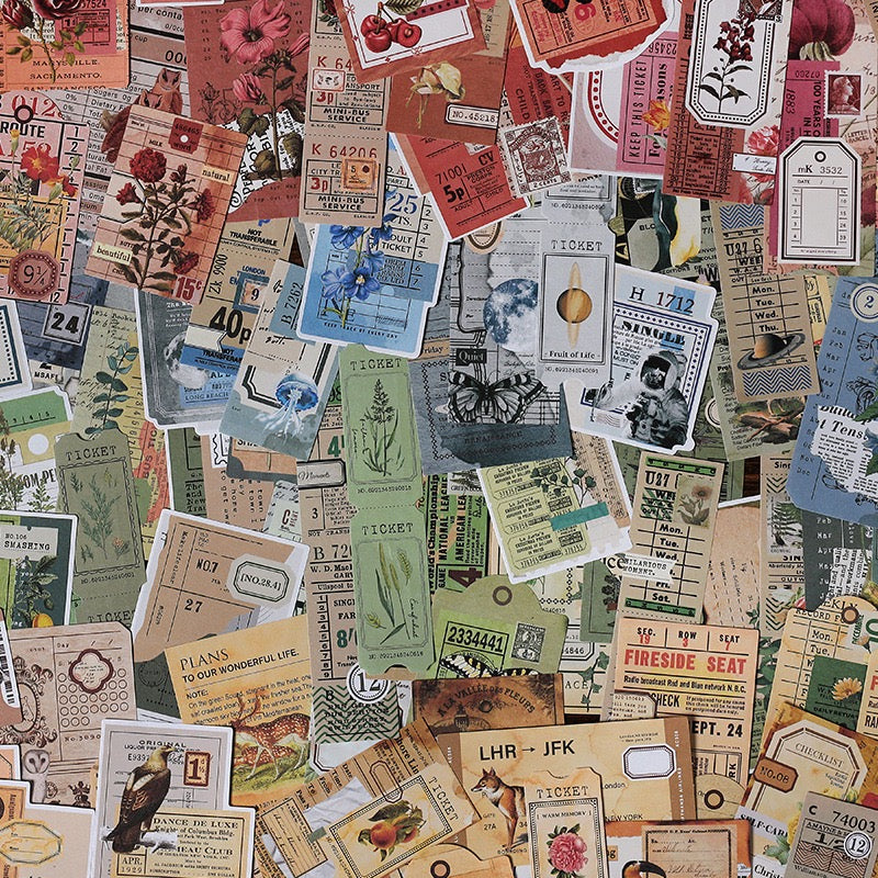 Vintage Material Papers Set