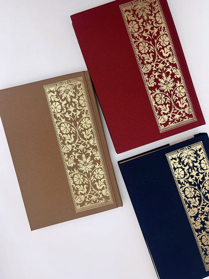Fabric Cover A5 Brown Kraft Pages Journal