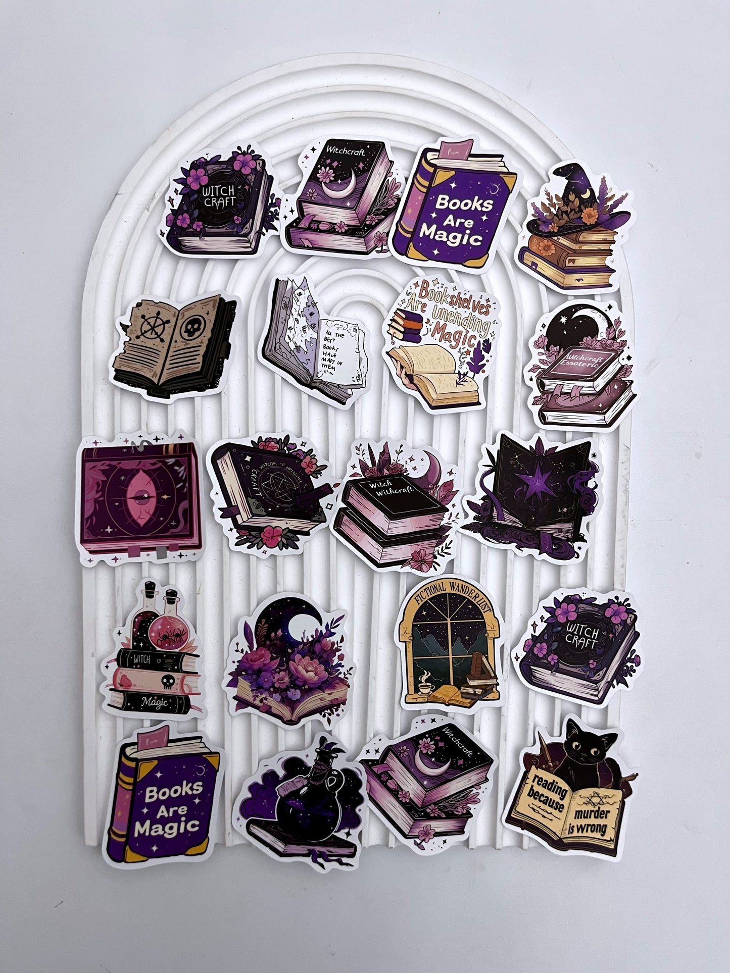 Purple Themed Book Lover Stickers