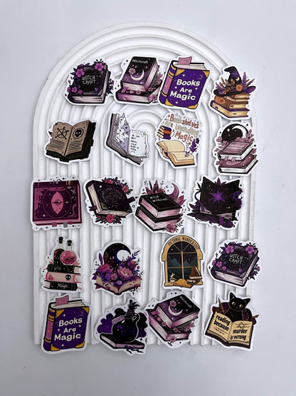 Purple Themed Book Lover Stickers
