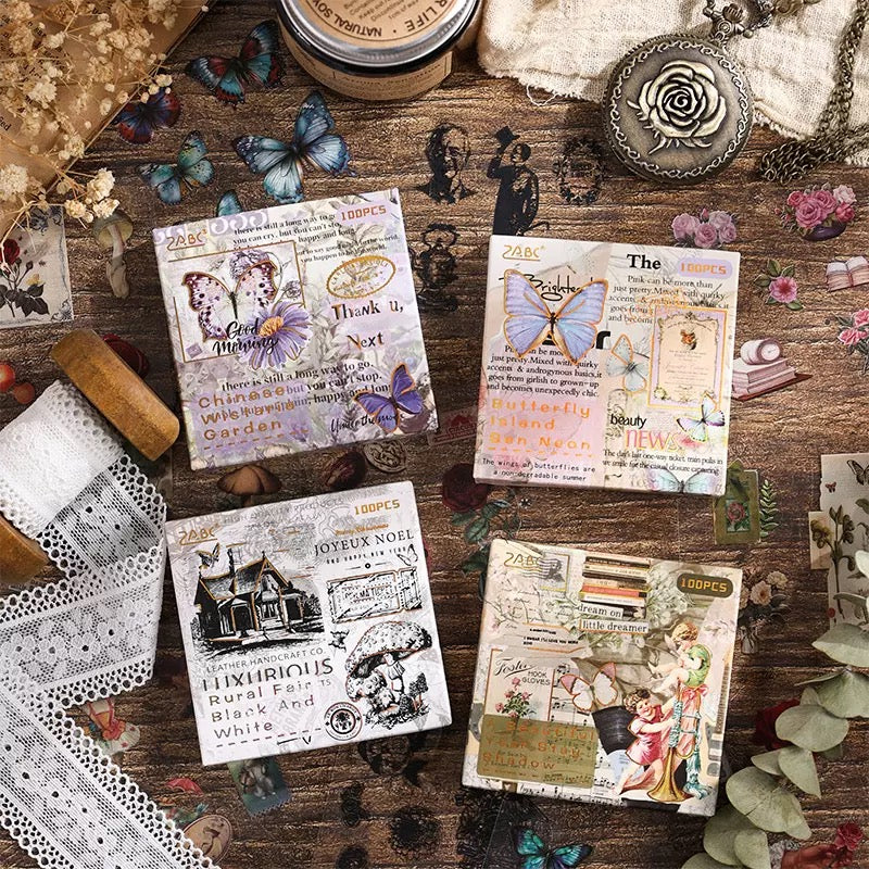 100pcs Mini Sticker Sheets