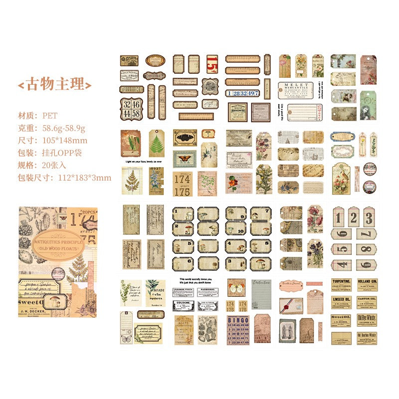 Retro / Vintage Stickers Book