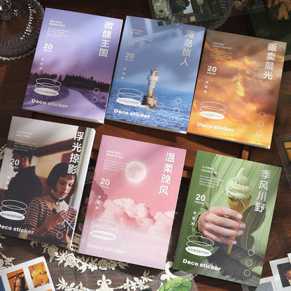 Deco Color-themed Stickers Book