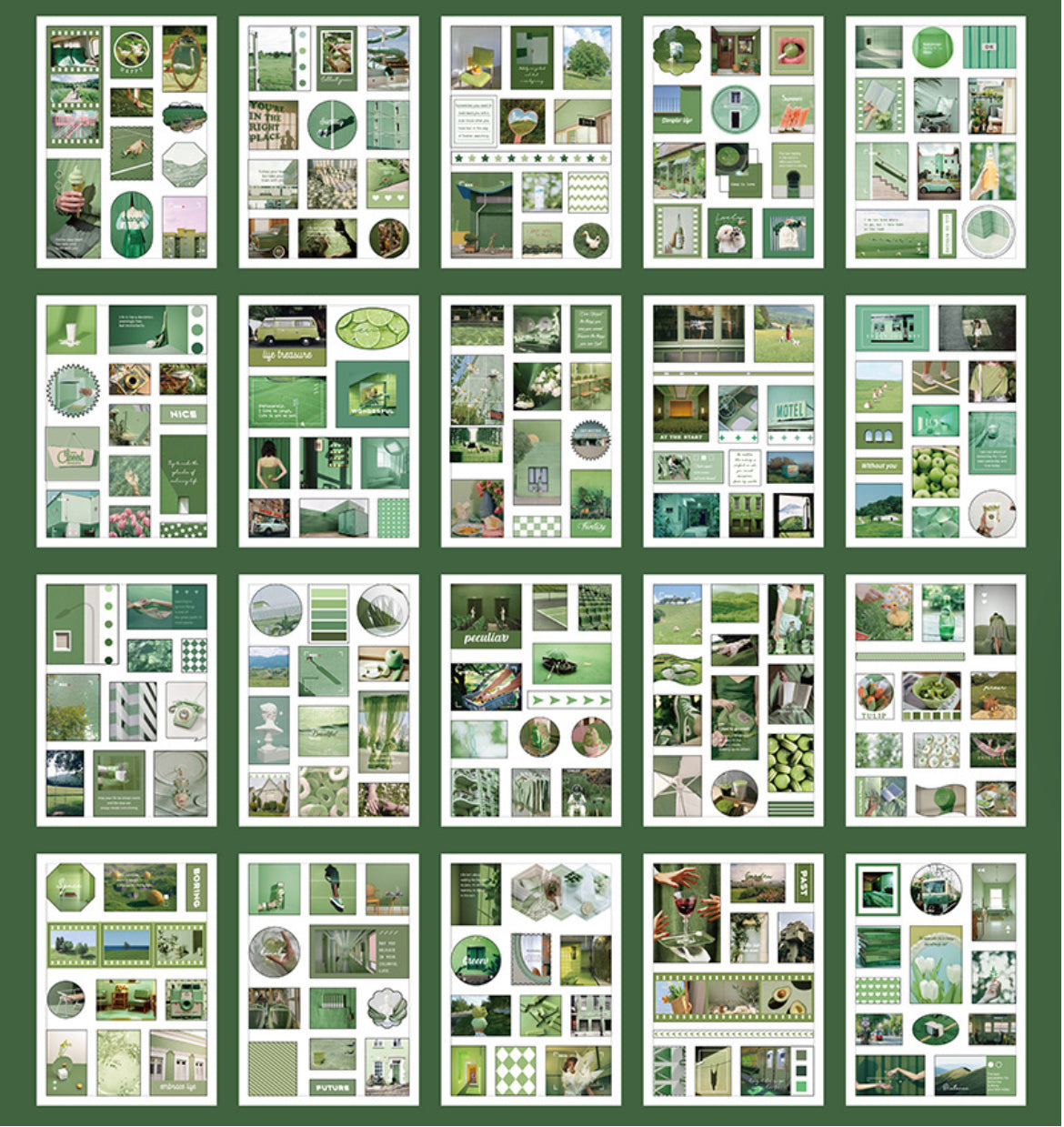 Deco Color-themed Stickers Book