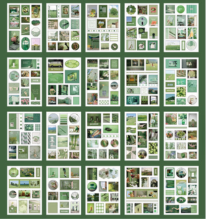 Deco Color-themed Stickers Book