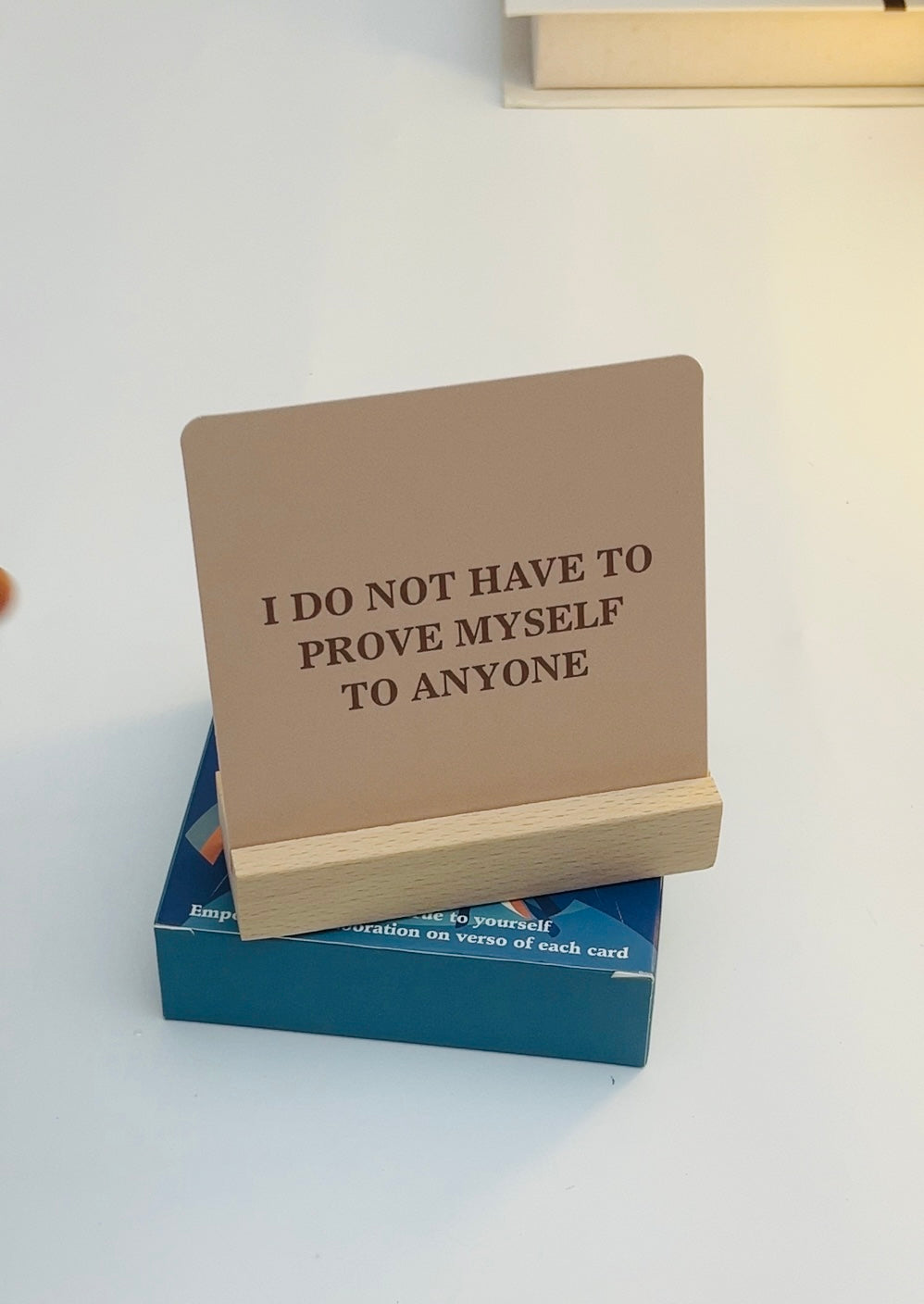 Women Inspirational Affirmation Cards (400g thick) plus wooden desk stand