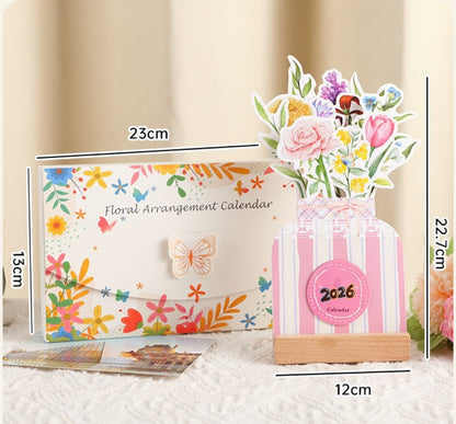 2026 Floral Desk Calendar