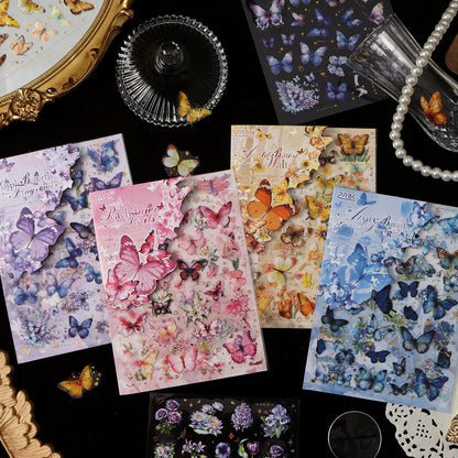 Butterfly-Flower Stickers Sheets Set