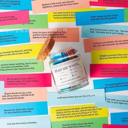 Color-coded Bible Verses Glass Jar