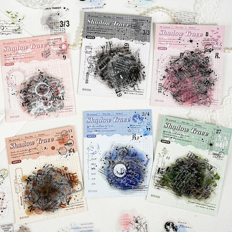 Shadow Trace PET series Stickers Set