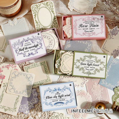 Embossed Hard Material Paper Sticky Notes Set (30 pcs)