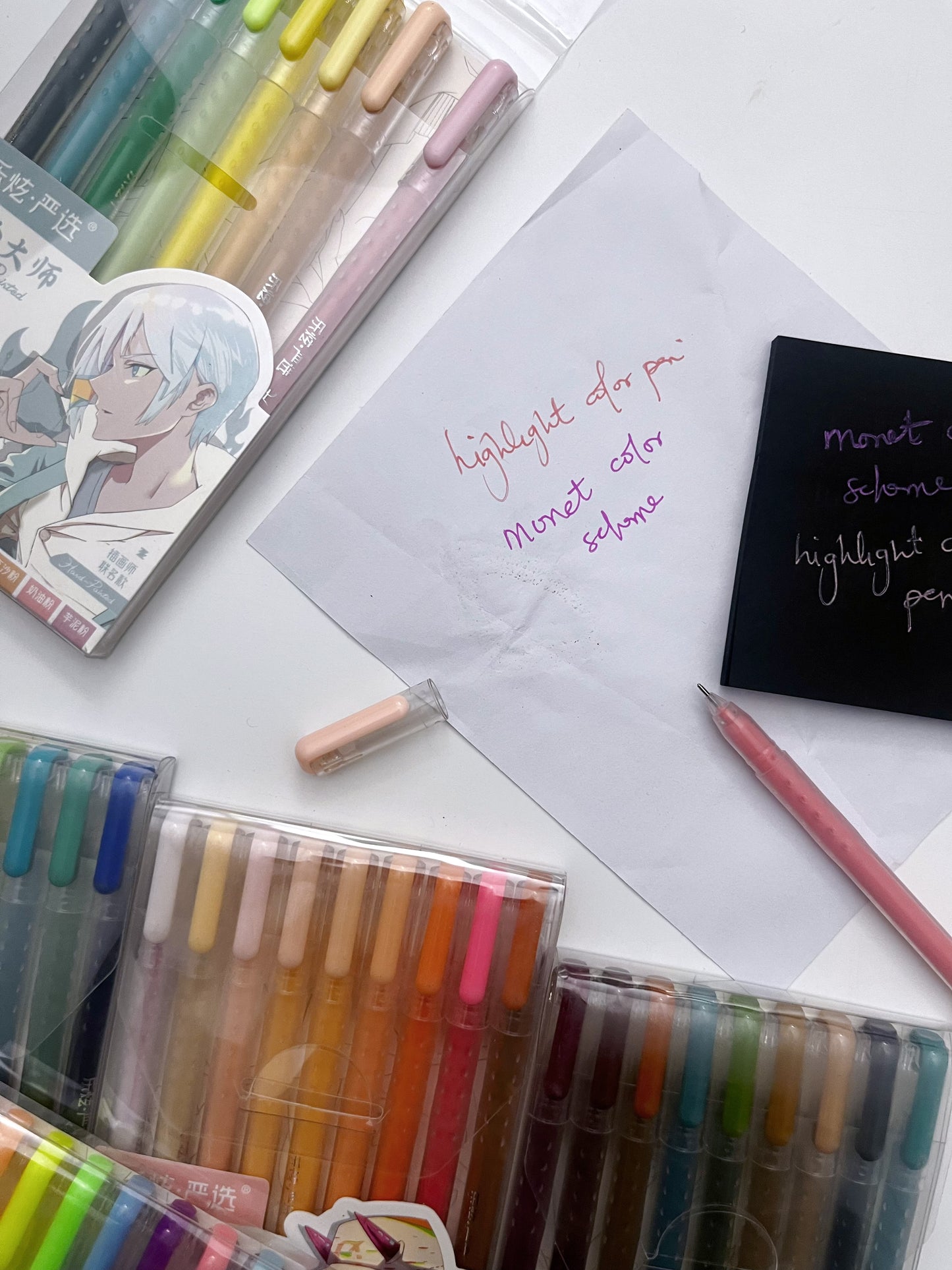 Colored 9pcs Highlight Pens Set