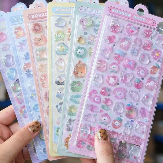3D stickers sheet