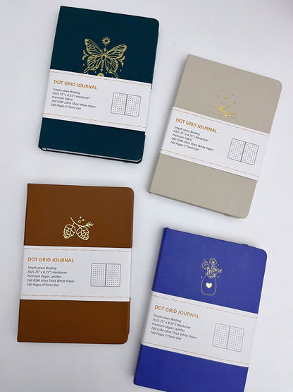 Fabric / Leather Cover 160gsm Dot Grid / Bullet Journal