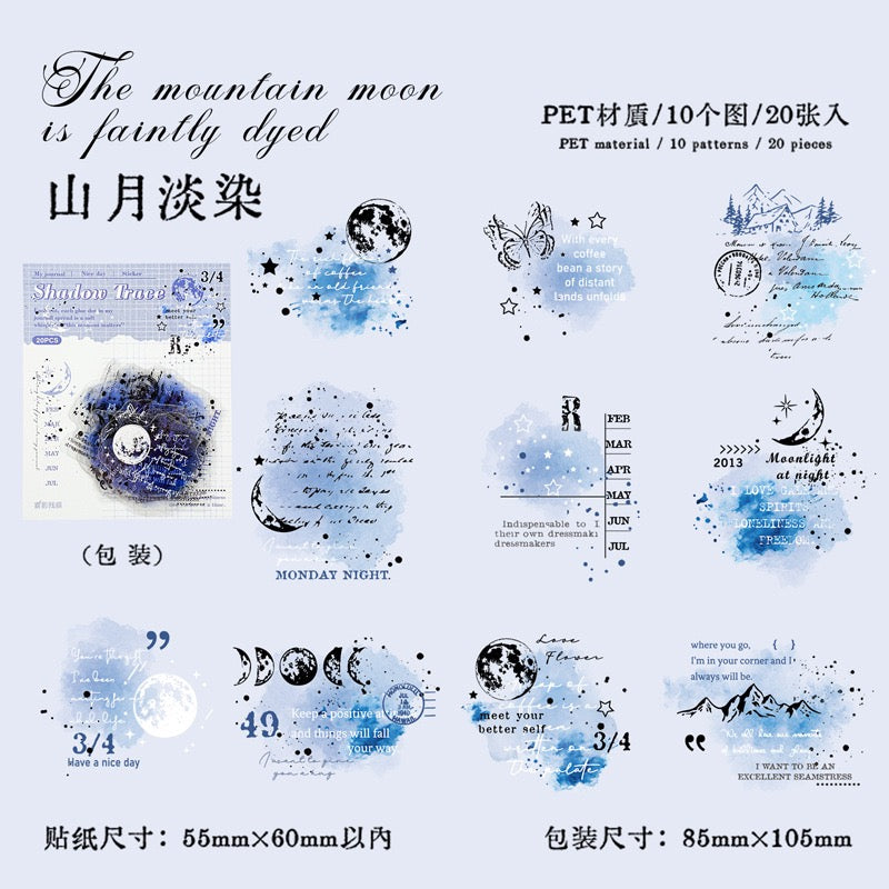 Shadow Trace PET series Stickers Set