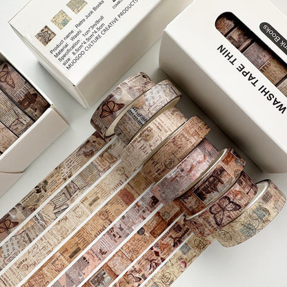 Retro Washi Tapes 8-pcs Set