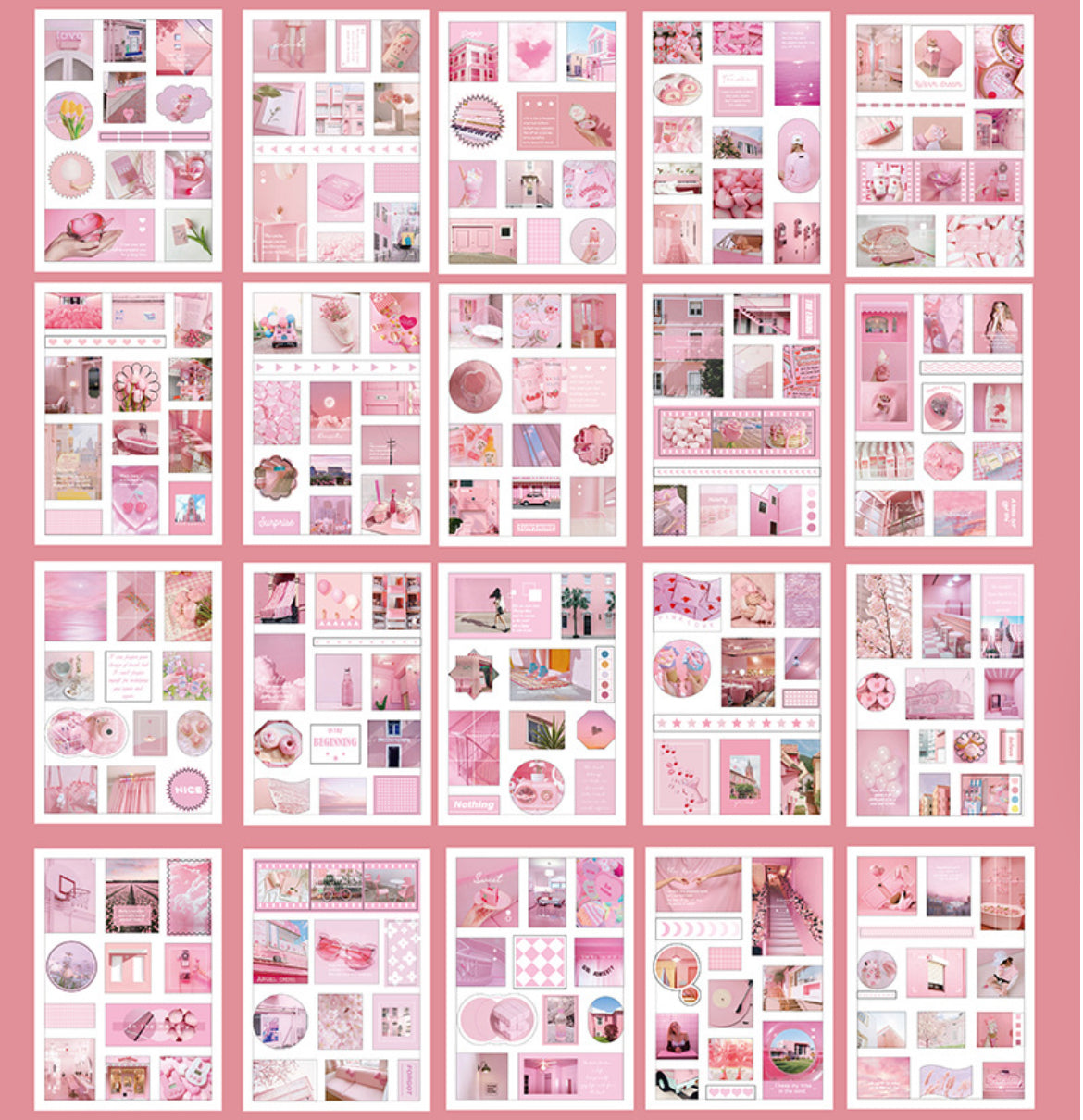 Deco Color-themed Stickers Book