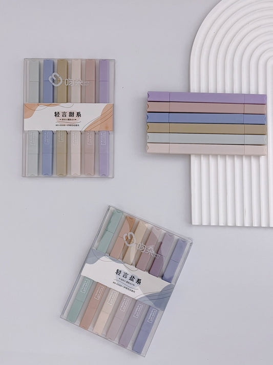 Double Tips Pastel Block Highlighters - ShopHaul