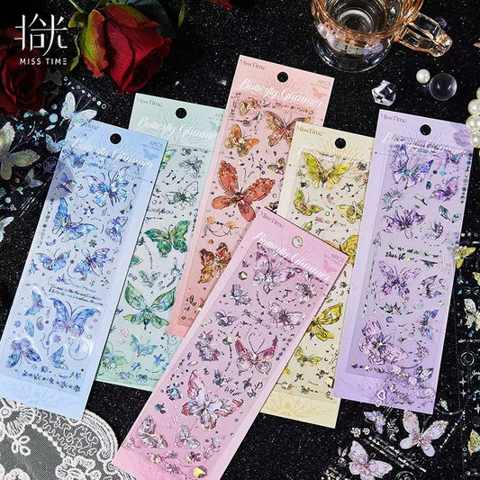 Bronzing Butterfly Pet Stickers Sheets (6 sheets)