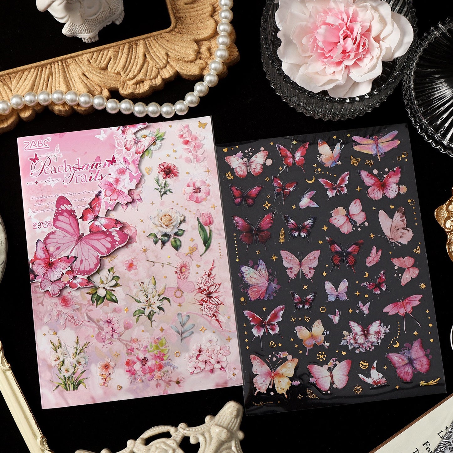 Butterfly-Flower Stickers Sheets Set