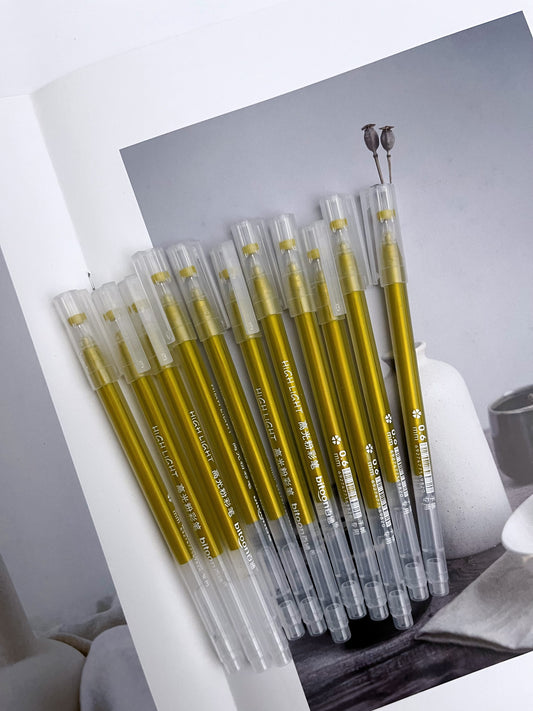 Bitoon Highlight Gold Ink Pen (0.6mm) - ShopHaul