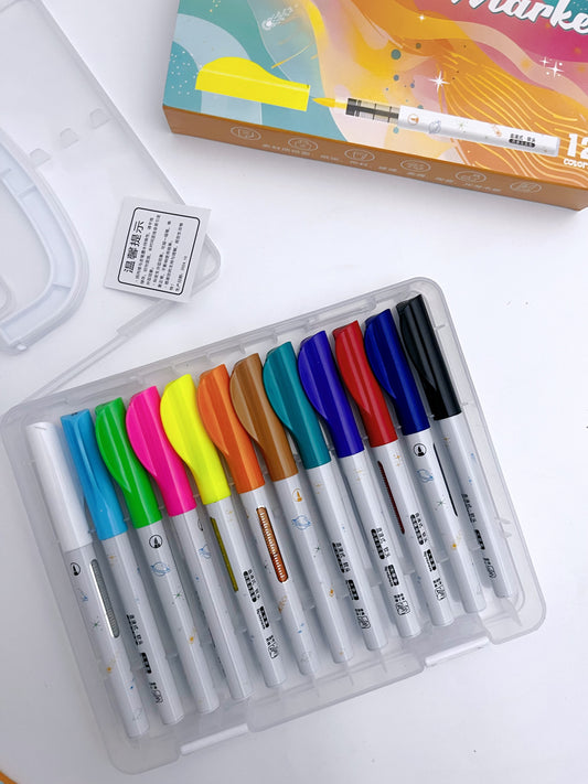 Acrylic Brush Pens / Markers Set (12 pcs)
