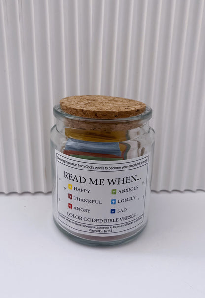 Color-coded Bible Verses Glass Jar