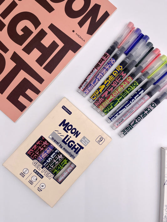 Moka Moonlight 9pcs Black Ink Pens Set - ShopHaul