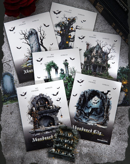 Abandoned City Landscape Stickers