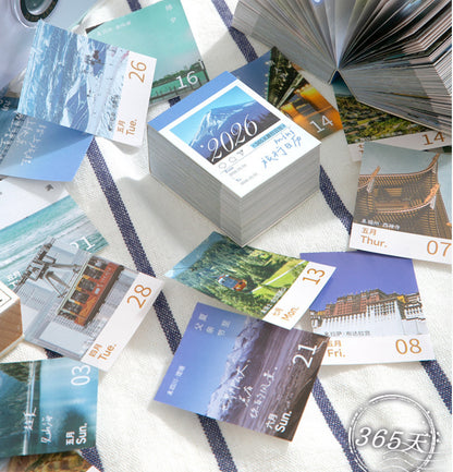 2026 365-Day Mini Calendar Sheets
