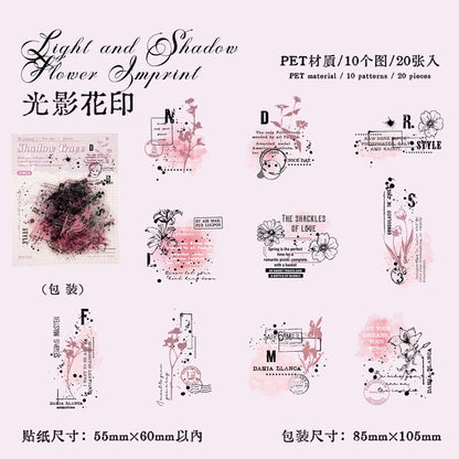 Shadow Trace PET series Stickers Set