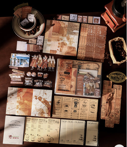 Coffee Theme Mixed Material Paper Pack (125pcs)