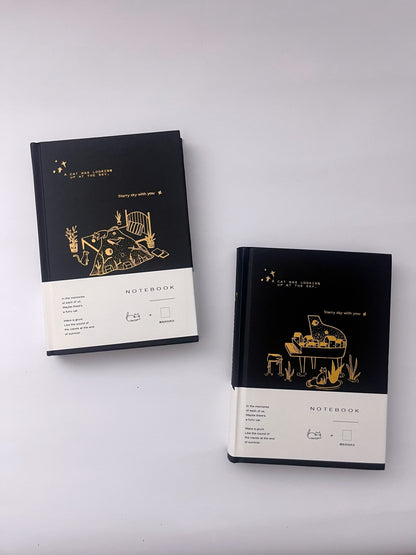 Cat’s Blank Black Sheets Journal