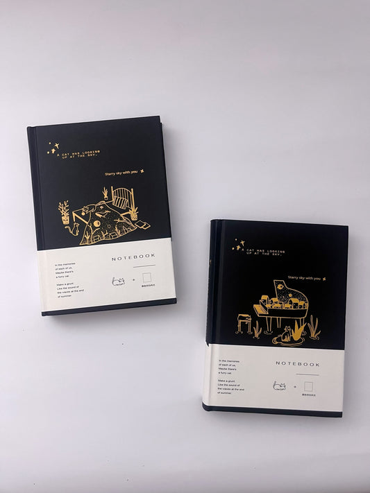 Cat’s Blank Black Sheets Journal