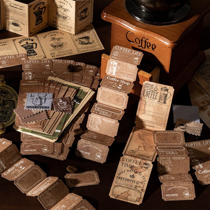 Coffee Theme Mixed Material Paper Pack (125pcs)